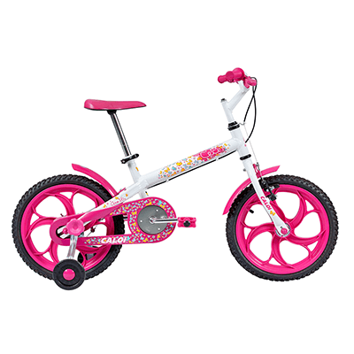 Bicicleta Aro 16 Ceci Rosa e Branca - Caloi